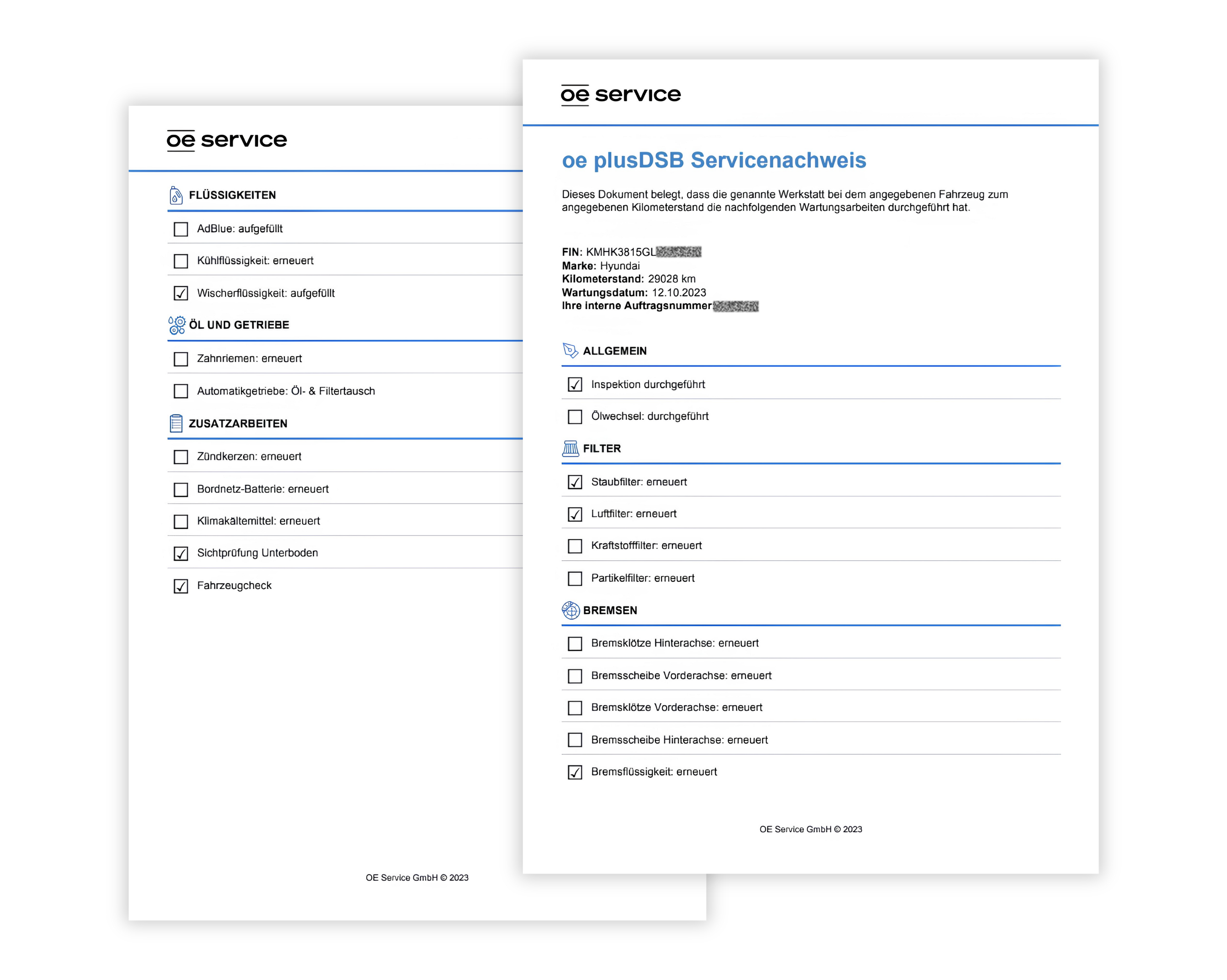 Screenshot einer Webseite mit dem Servicenachweis eines Fahrzeugs, mit Wartungshistorie für Deepal, einschließlich Servicedaten, Kilometerstand und durchgeführten Arbeiten bei jedem Besuch.